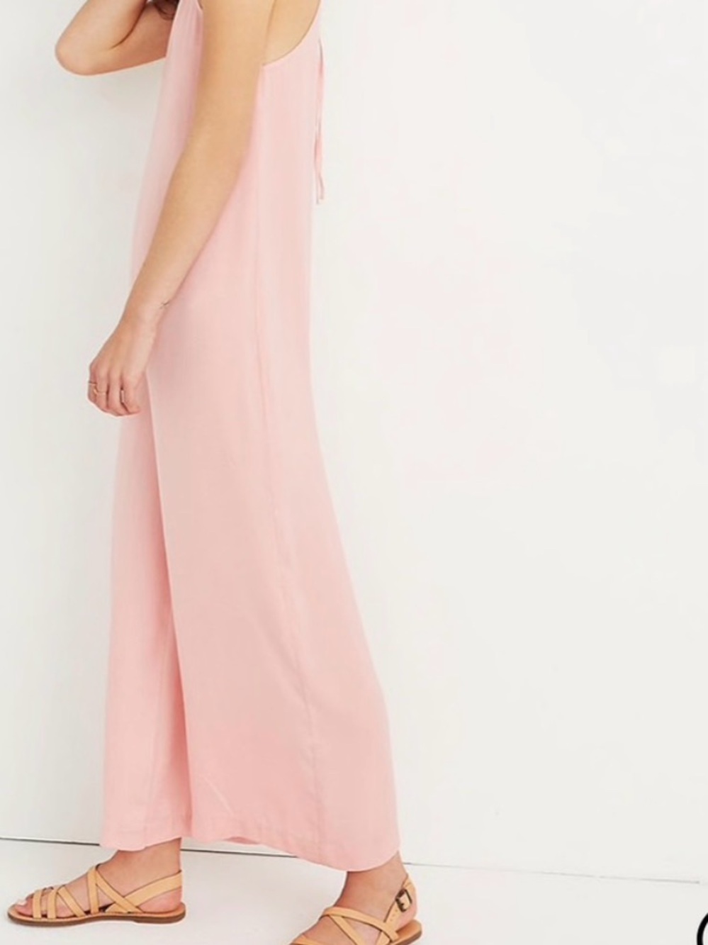 Madewell Soft Pink Halter Wide-Leg Jumpsuit NWT - Picture 4 of 7
